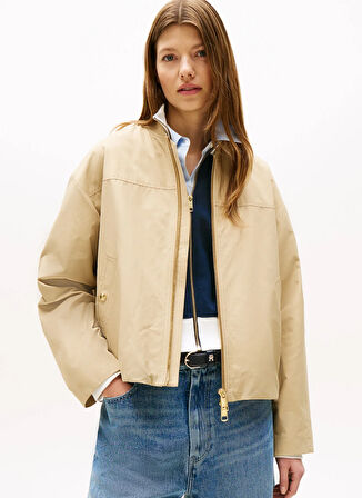 Tommy Hilfiger Standart Bej Kadın Ceket WW0WW45619AEX