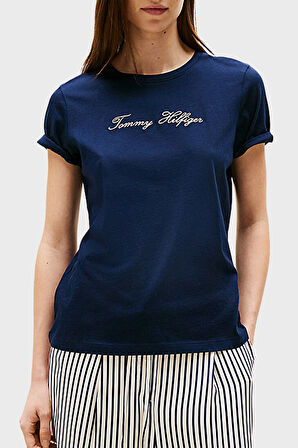 Tommy Hilfiger Kadın T Shirt WW0WW47210 C1G