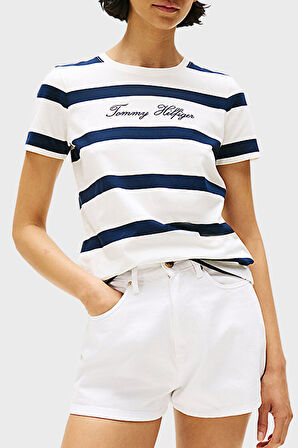 Tommy Hilfiger Bayan T Shirt WW0WW45746 0Y5