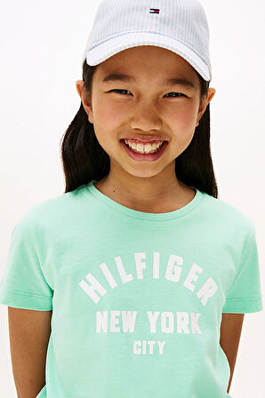 Kız Çocuk Hilfiger Graphic T-Shirt - Yeşil | 10 Yaş