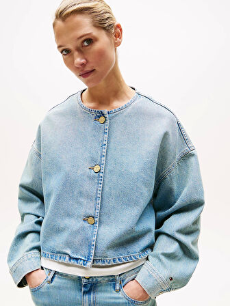 Tommy Hilfiger Lex Kısa Denim Kadın Ceket WW0WW467401A4
