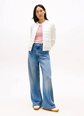 Tommy Hilfiger Standart Beyaz Kadın Ceket WW0WW46741YA8