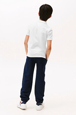 Erkek Çocuk Göğsü Armalı Polo Yaka T-Shirt - Beyaz | 16 Yaş