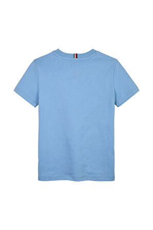 Erkek Çocuk Bisiklet Yaka Grafik Baskılı T-Shirt - Açık Mavi | 8 Yaş
