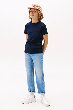 Erkek Çocuk Regular Fit Logolu Pamuklu T-shirt - Lacivert | 7 Yaş