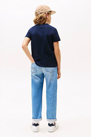 Erkek Çocuk Regular Fit Logolu Pamuklu T-shirt - Lacivert | 7 Yaş