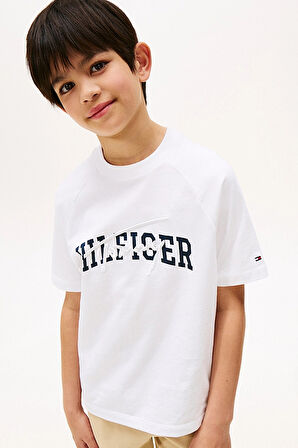 Erkek Çocuk Reglan Kollu Grafik Baskılı T-Shirt - Beyaz | 8 Yaş