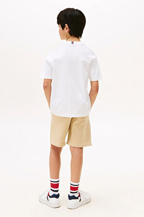 Erkek Çocuk Reglan Kollu Grafik Baskılı T-Shirt - Beyaz | 12 Yaş