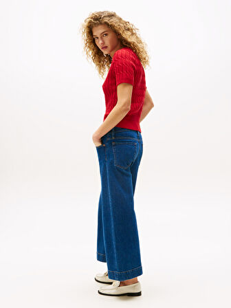 CO CABLE MID GG S/S C-NK SWT Kadın Kırmızı Kazak - WW0WW45656