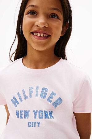 Kız Çocuk Hilfiger Graphic T-Shirt - Pembe | 8 Yaş