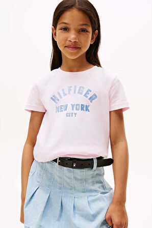 Kız Çocuk Hilfiger Graphic T-Shirt - Pembe | 10 Yaş