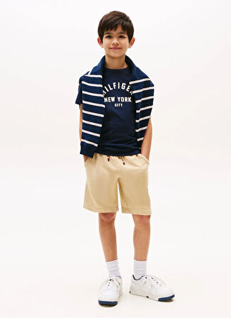 Tommy Hilfiger Baskılı Lacivert Erkek Çocuk T-Shirt KB0KB09800C1G
