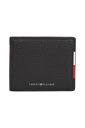 Erkek Logolu ve Şerit Detaylı Cüzdan - Siyah | undefined