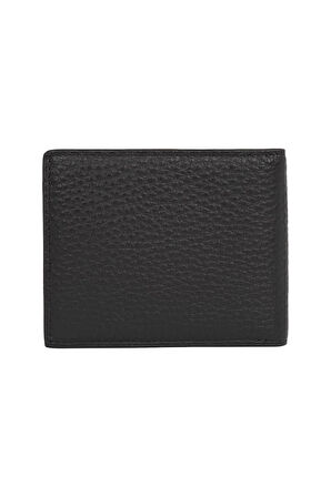 Erkek Logolu ve Şerit Detaylı Cüzdan - Siyah | undefined