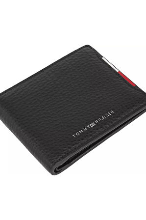 Erkek Logolu ve Şerit Detaylı Cüzdan - Siyah | undefined