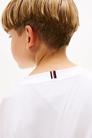 Erkek Çocuk Bisiklet Yaka Uzun Kollu T-Shirt - Beyaz | 14 Yaş