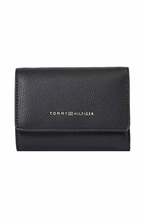 Kadın TH Logotape Trifold Cüzdan - Siyah | undefined