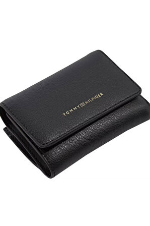 Kadın TH Logotape Trifold Cüzdan - Siyah | undefined