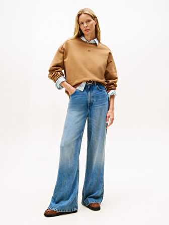 TONAL FLAG MDRN TERRY SWTSHRT Kadın Kahverengi Sweatshirt - WW0WW45754