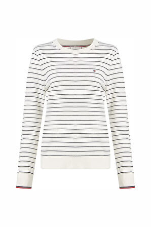 Kadın Co Jersey Stitch Kazak - Beyaz  | S