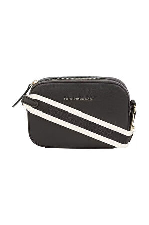 Kadın TH Logotape Camera Bag Omuz Çantası - Siyah | undefined