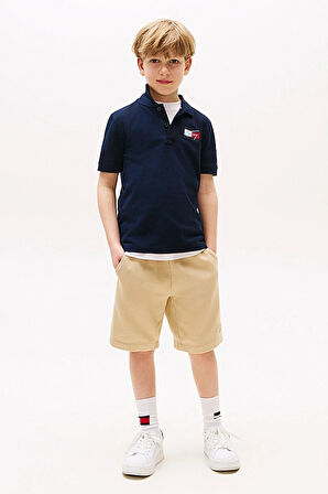 Erkek Çocuk Göğsü Armalı Polo Yaka T-Shirt - Lacivert | 16 Yaş