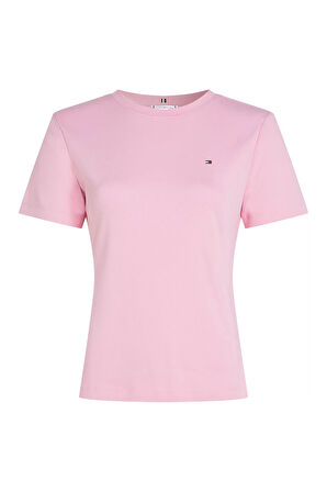 Kadın Slim Cody Açık Bisiklet Yaka Kısa Kollu T-Shirt - Pembe  | S