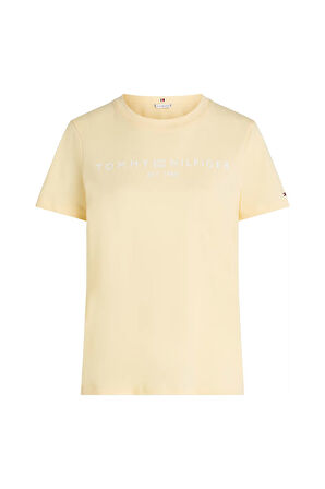 Kadın Regular Corp Logo T-Shirt - Sarı | M