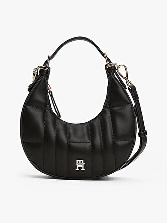 Tommy Hilfiger TH FEMININE MOON CROSSOVER Kadın Siyah Çanta AW0AW17635BDS