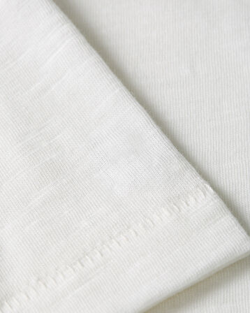 SLUB MDRN V-NK SS T-SHIRT Kadın Beyaz T-Shirt - WW0WW43901