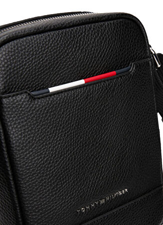 Tommy Hilfiger Siyah Erkek Omuz Çantası TH CENTRAL MINI REPORTER