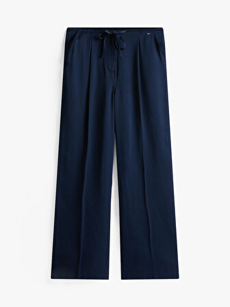 SATEEN TIE RLXD STRAIGHT PANTS Kadın Mavi Pantolon - WW0WW47171