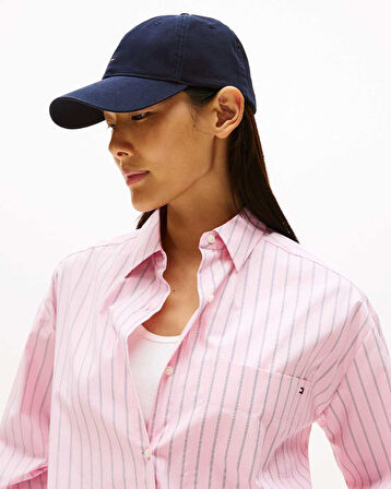 Tommy Hilfiger Essential Bayrak Logolu Kadın Yumuşak Şapka | STD