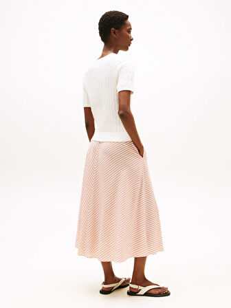 CO CABLE MID GG S/S C-NK SWT Kadın Beyaz Kazak - WW0WW45656