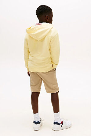 Erkek Çocuk Tonal Logo Fermuarlı Kapüşonlu Sweatshirt - Sarı | 7 Yaş