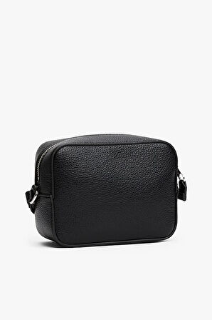Kadın Tonal Badge Çapraz Askılı Kamera Çantası - Siyah | undefined