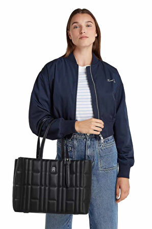 Kadın TH Feminine Tote Çanta - Siyah | undefined