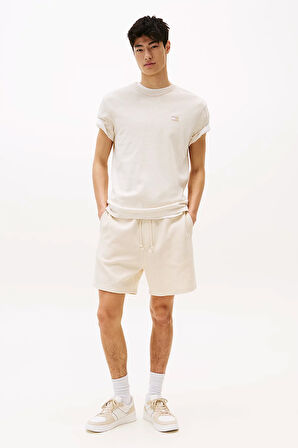 Erkek TJM Badge Regular T-Shirt - Bej | XS