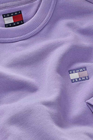 Kadın Boxy Badge Sweatshirt - Mor | S