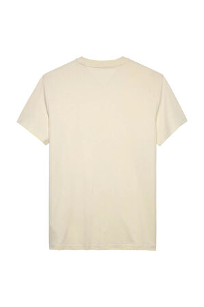 Erkek Slim Fit Minimal Logo T-Shirt - Bej | L