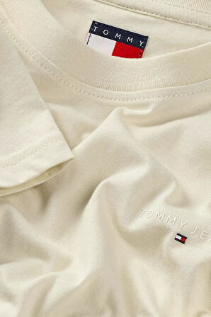Erkek Slim Fit Minimal Logo T-Shirt - Bej | L