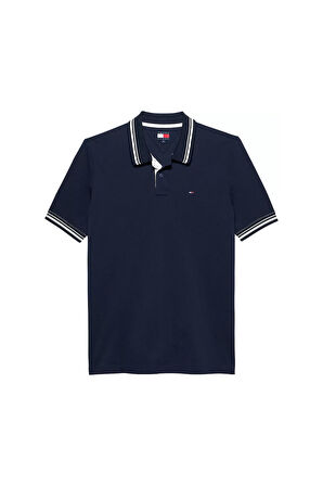 Erkek Tipped Polo Yaka T-Shirt - Lacivert | L