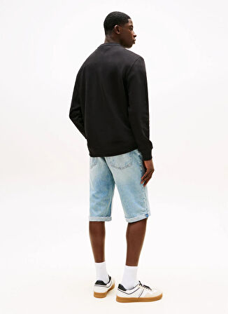 Tommy Jeans Bisiklet Yaka Siyah Erkek Sweatshırt DM0DM21640BDS TJM REG STACK CREW EX