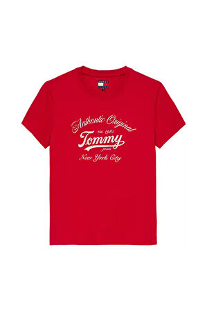 Kadın New York City Logo T-Shirt - Kırmızı | S