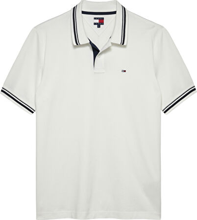 TOMMY HILFIGER Erkek  Beyaz1 Polo Yaka T-Shirt DM0DM21846 YBL
