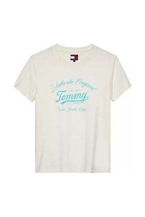 Kadın New York City Logo T-Shirt - Ekru | S