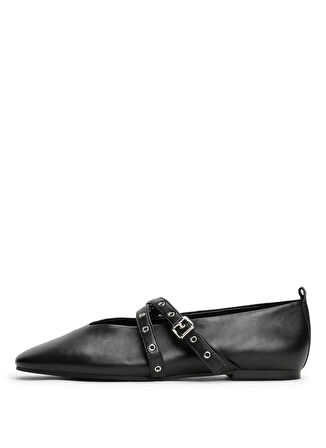 Tommy Hilfiger Deri Siyah Kadın Babet EN0EN02868