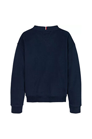 Unisex Çocuk Mini Corp Bisiklet Yaka Sweatshirt - Lacivert | 12 Yaş