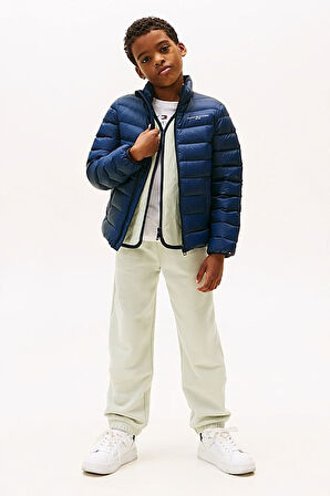 Erkek Çocuk Dik Yaka Hafif Şişme Mont - Lacivert | 12 Yaş