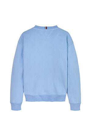 Unisex Çocuk Mini Corp Bisiklet Yaka Sweatshirt - Açık Mavi | 16 Yaş